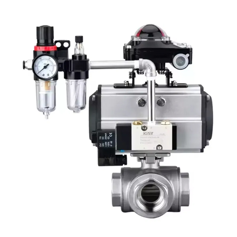 Q614/15F Injap Bola Berdiam Tiga Pneumatik